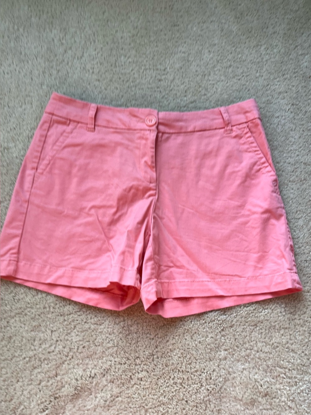 Crown & Ivy Women’s Coral Peach Chino Shorts - Size 6 - EUC - Stretch